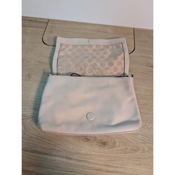 Kate Spade Leather Bag Small Flap Crossbody Purse Eggshell Strap Some Wear - Picture 5 of 10